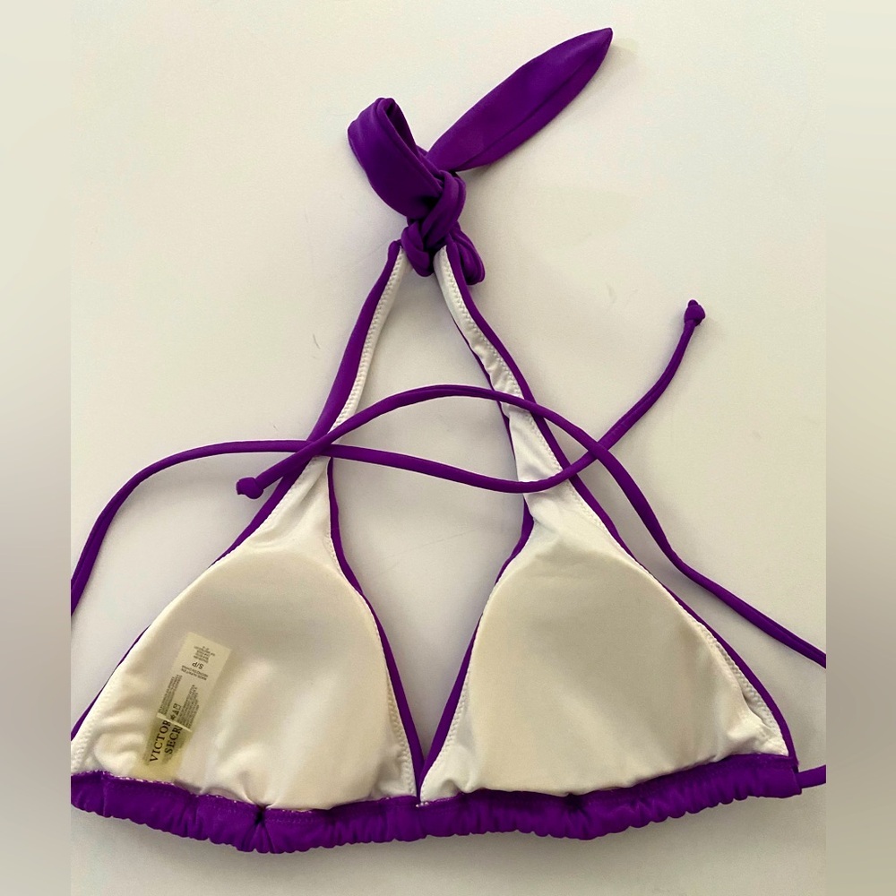 Victoria's Secret Women’s Swim embroidered purple bikini top size Small - Picture 4 of 7